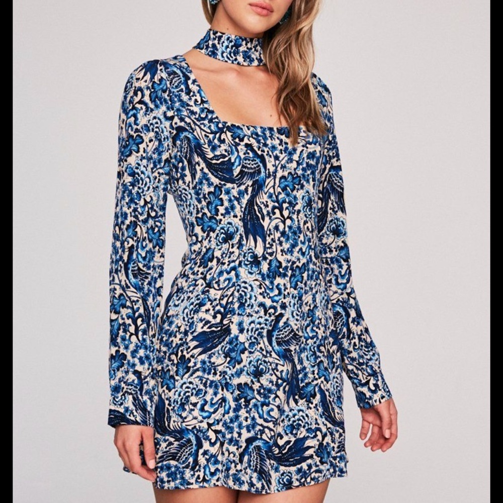 Stone Cold Fox mini Paisley dress in Willow